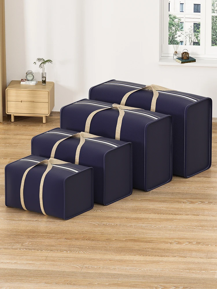 1PC large capacity moving doggy bag Clothes organizer bag Foldable quilt organizer bag Tidy dormitory bedroom 3