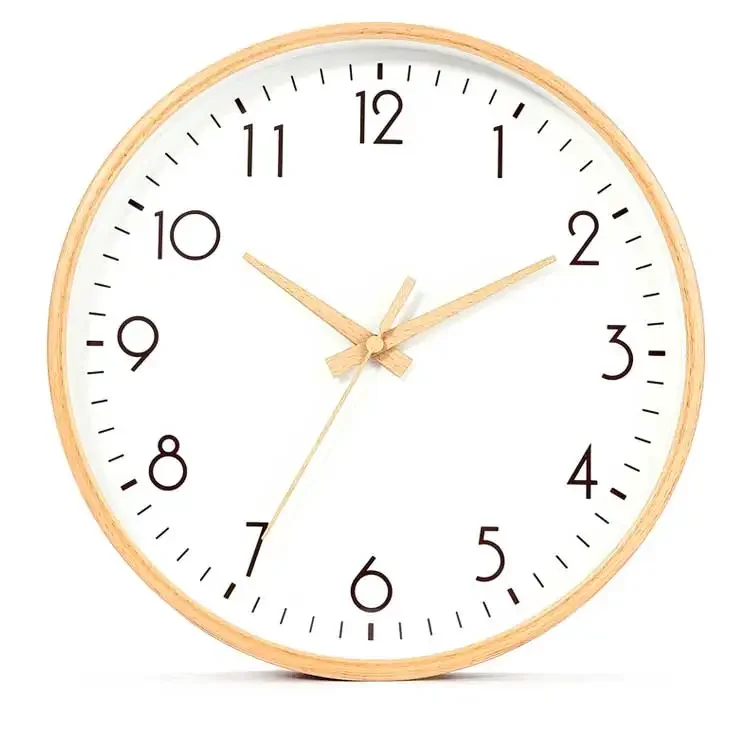 Round Wood Wall Clock Color:N;Sheet Size:10 inch