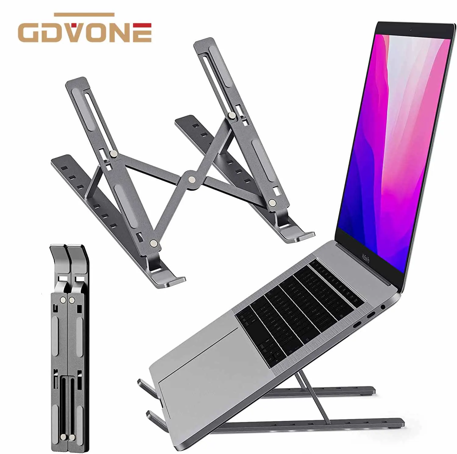 Portable Laptop Stand Aluminum Notebook Holder Foldable 10 To 15.6