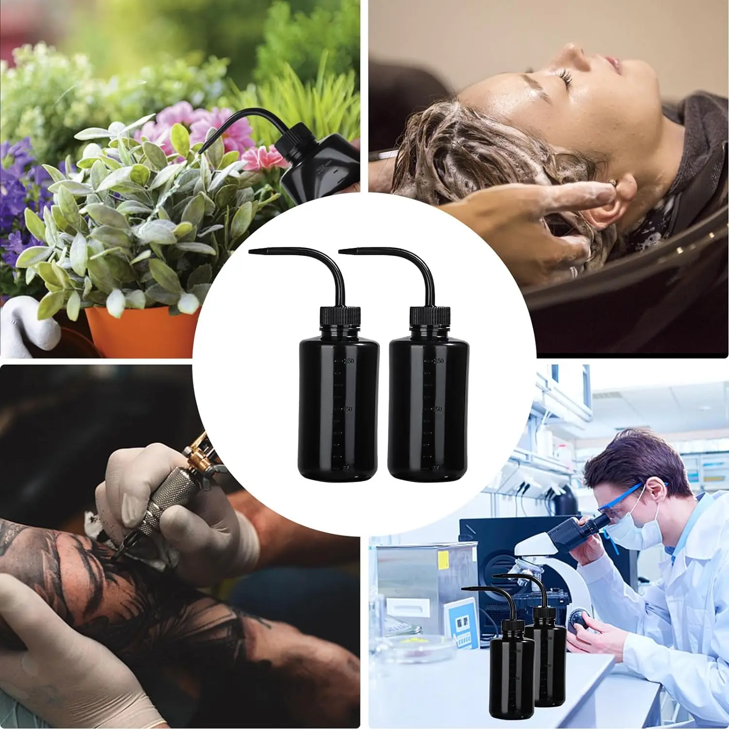250/500ml Tattoo Spray Bottle Plastic Safety Wash Bottles Lab Tattoo Squeeze Bottle Tattoo Accessories 2