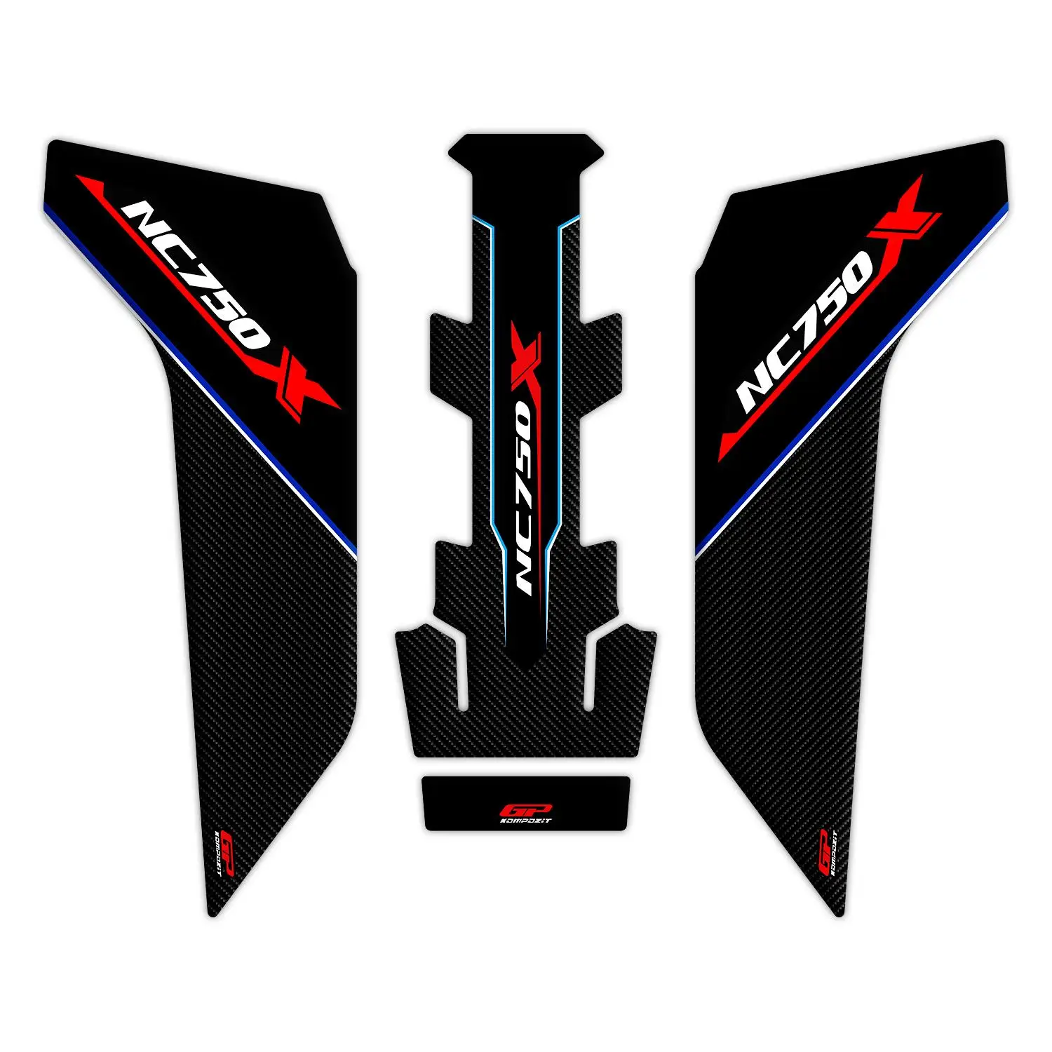 

GP Composite for NC 750X2016-2020 Compatible Tank Pad Strip Sticker Set Blue