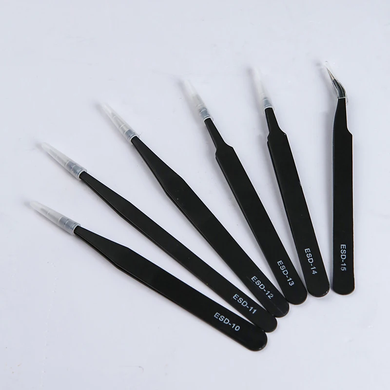 6-Piece ESD Anti-Static Precision Tweezers Set 1