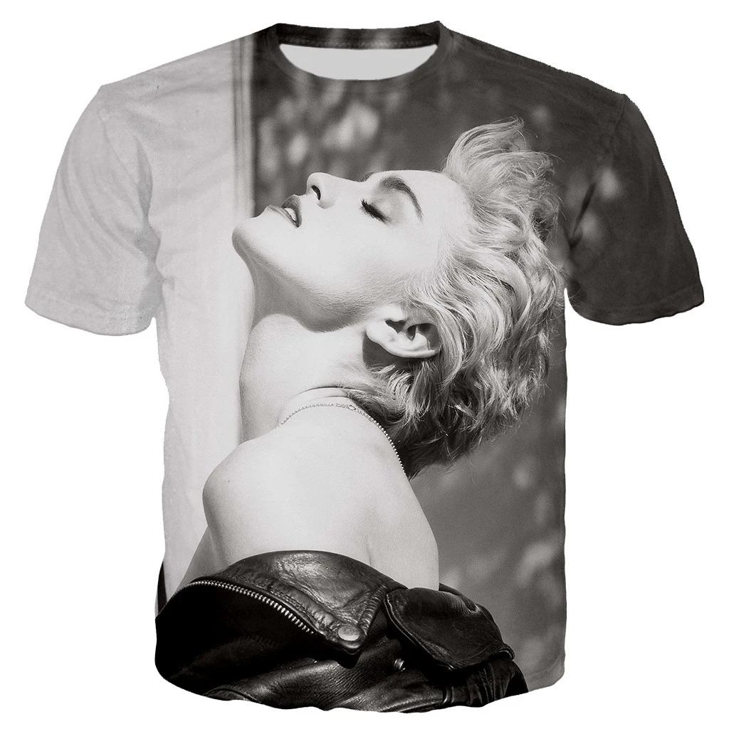 

Men Women The Queen Of Pop Madonna 3d Printed T-shirt Fashion Casual Harajuku Style Tshirt Hip Hop Streetwear Oversized Tops