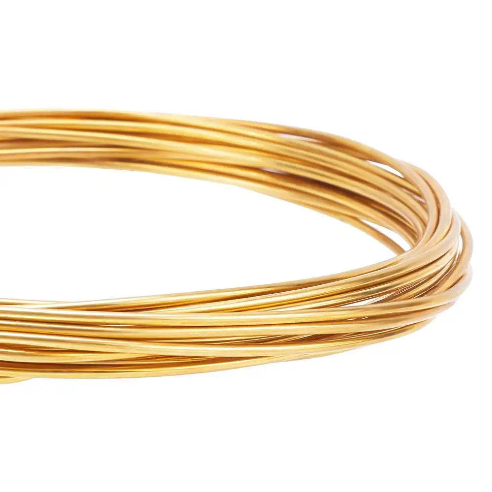 

14 Gauge 16.4 Feet Round Copper Wire Gold Brass Wire for Beading and Jewelry Making Beading Wrapping and Other Jewelry Craft