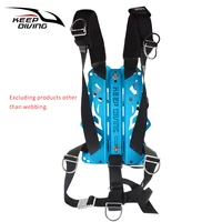 3.5M Tec Diving Backplate Webbing Scuba Diving Wing BCD Belt Harness 304 Stainless Steel Grommet Backmount donut Accessories 2