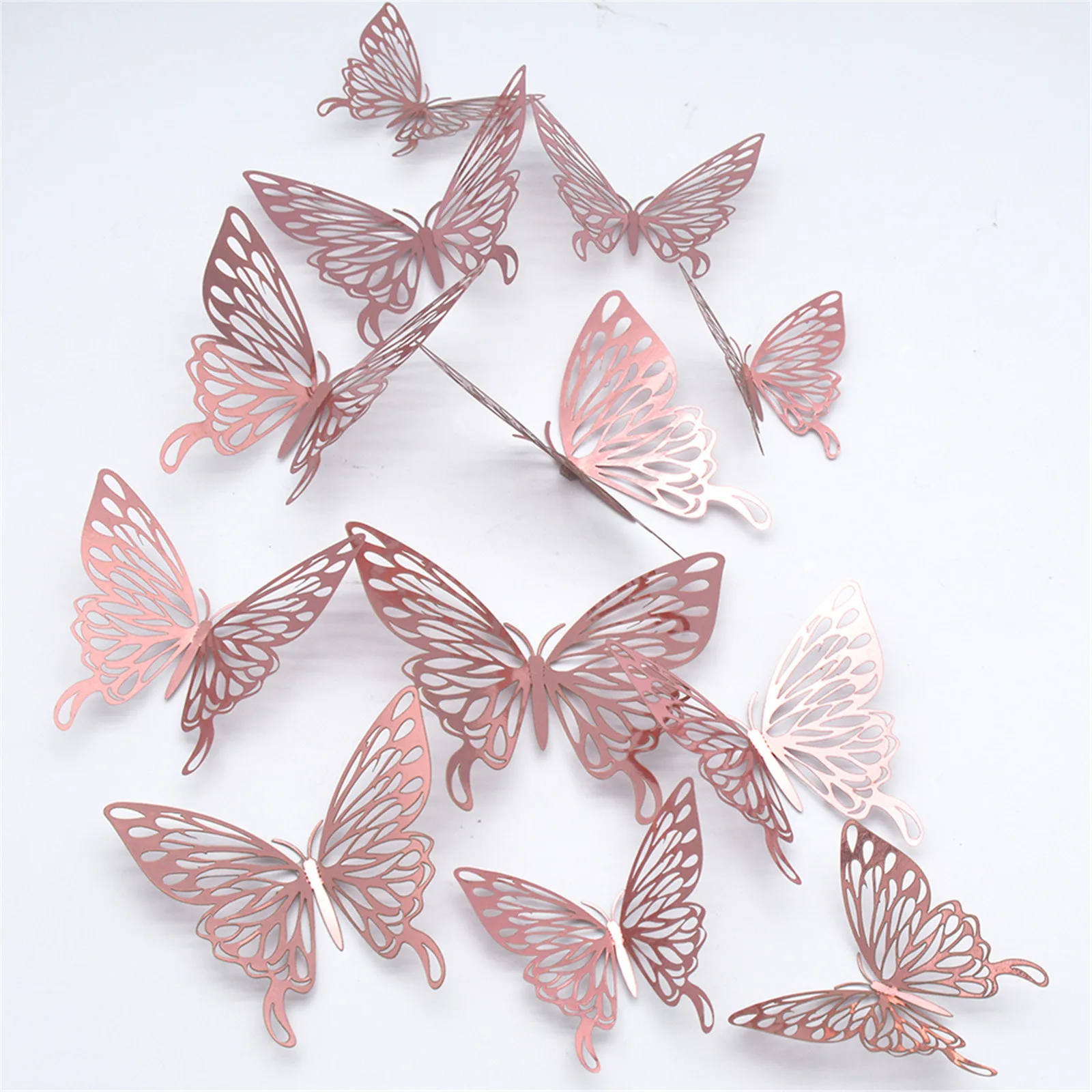 

3D Hollow Butterfly 12pcs Fashion Creative Wall Sticker For DIY Wall Stickers Modern Wall Art Home Decorations DIY Gift Hot Sale