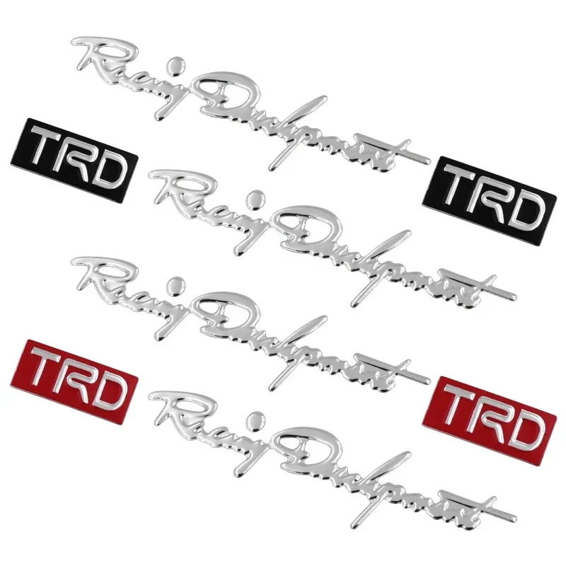 Car Stickers 2Pcs 3D Personalized Popular Letter Name Sticker TRD Car Handle Decals Auto Protection Film Accessories