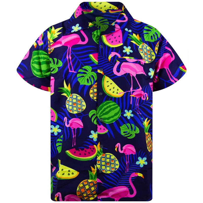 Men\'s shirt pattern shirt 3D printed short sleeved casual clothing vacation summer Hawaiian shirt comfortable and breathable