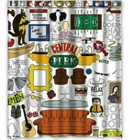 Friends Tv Show Shower Curtain Waterproof Bathroom Decor Durable Polyester Bath Curtain with Hooks Bathroom Screen Bathtub Decor 2