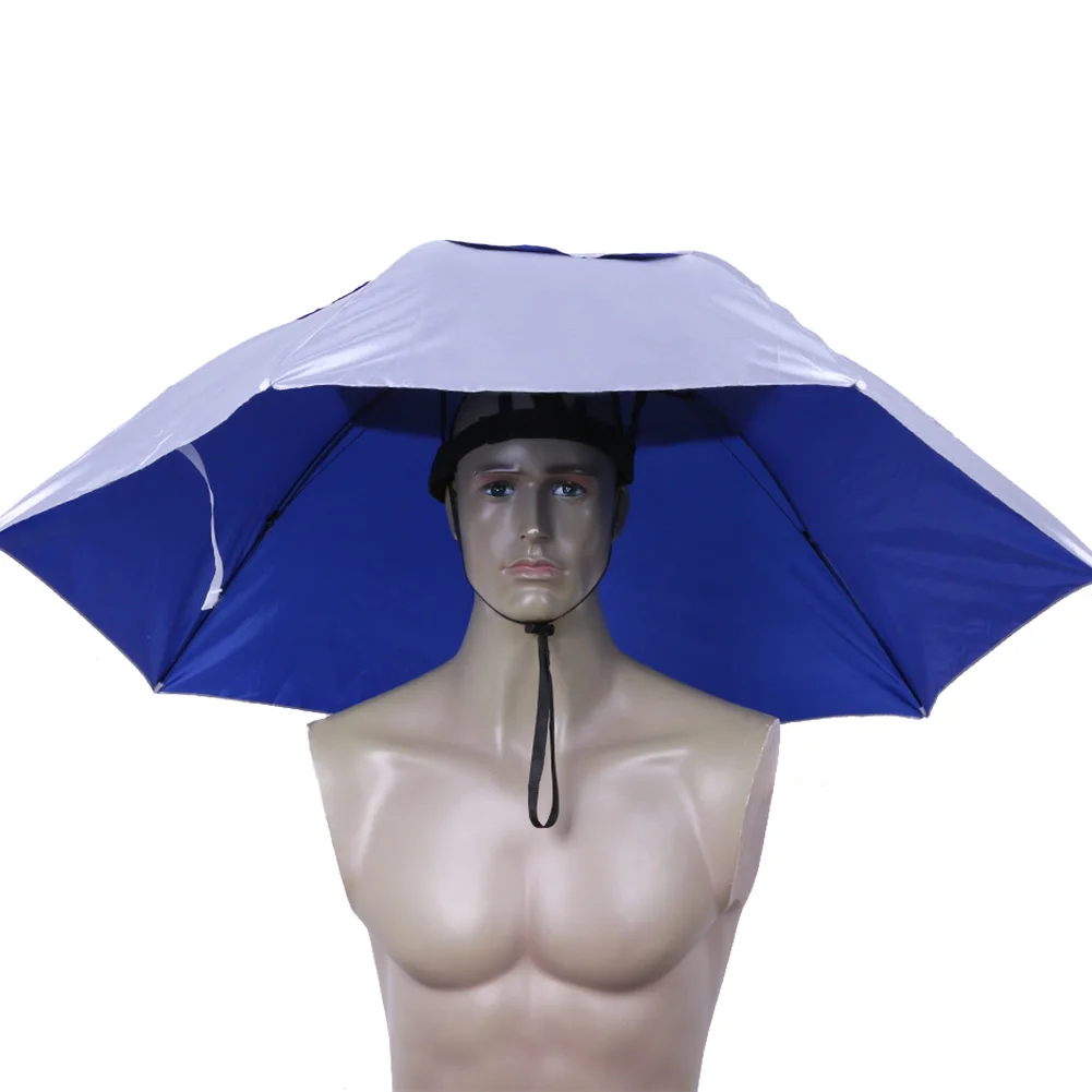 Foldable Outdoor Sunshade Umbrella Hat for Fishing, Hiking, and Golf