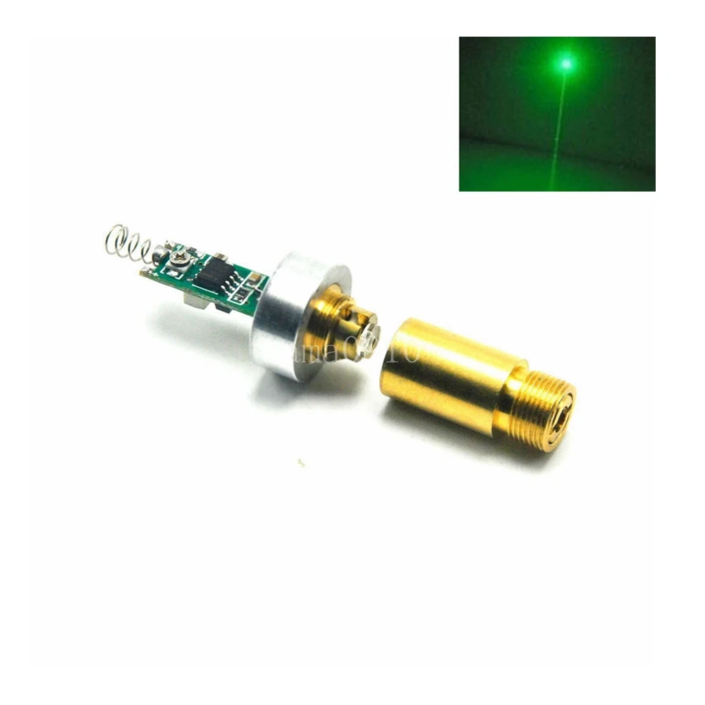 

Industrial Brass 532nm 50mw/100mw/200mw Green Dot Ray Laser Diode Moudle f Pointer/Torch DIY