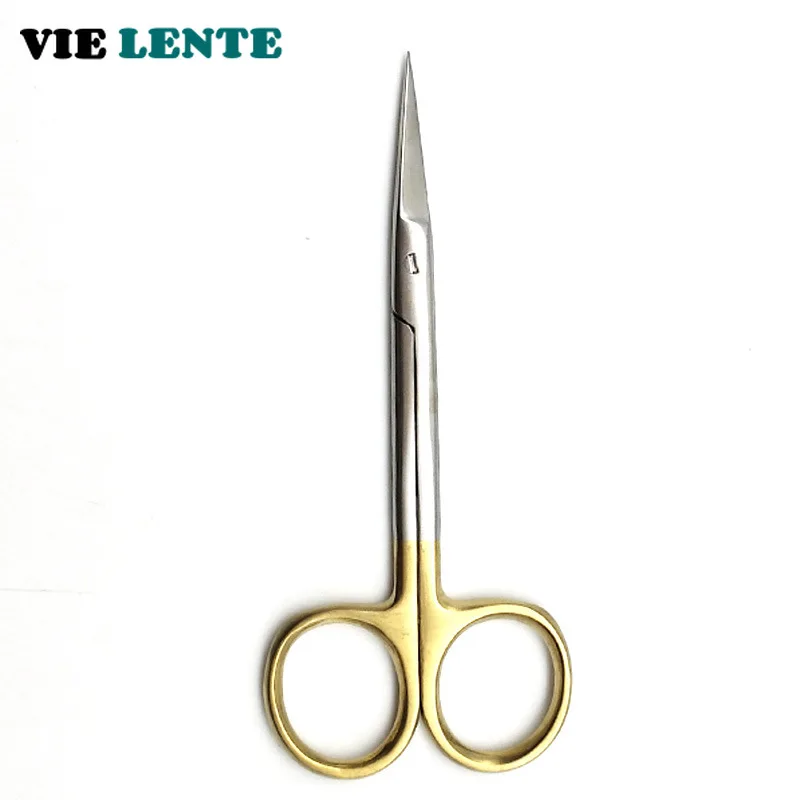 High Quality Straight Elbow Ordinary Medical Eye Scissors Cosmetic Eye Scissors Eye Opening Paper Cuttings Towel Scissors