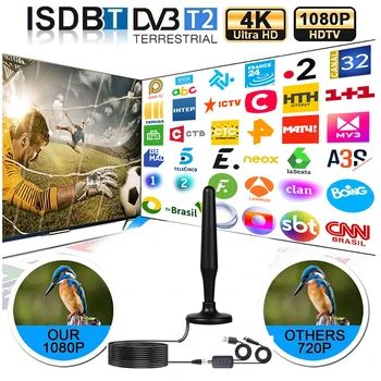 3000 Mile 8K Digital DVB T2 TV Antenna with Amplifier Booster HD 1080P Aerial For Car
