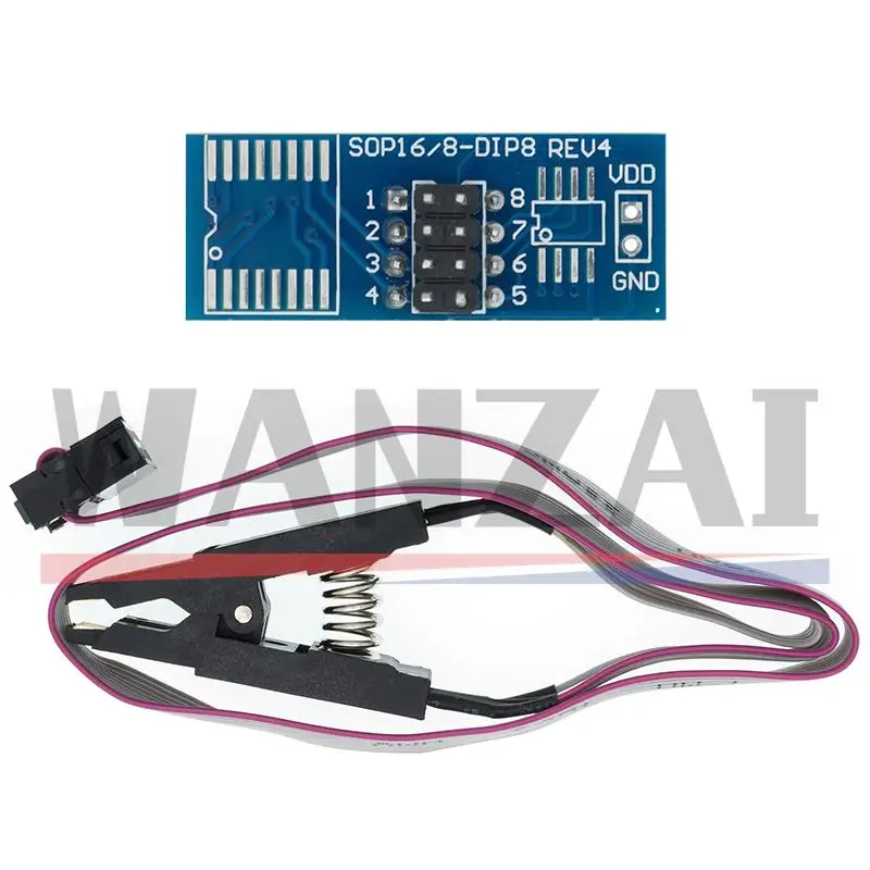 Programmatore USB CH341A Per Chip BIOS - Lettore/Scrittore 24/25 EEPROM SPI Flash Con Clip SOP8