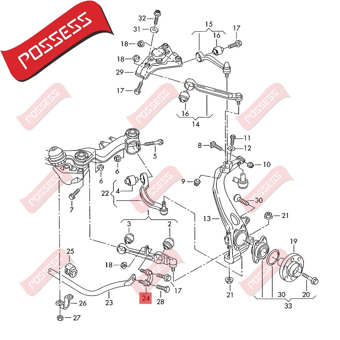 A Pair of Front Axle Sway Bar End Stabilizer Link Ball Joint For Audi A6 4F2 4FH 4F5 A6L C6,A8 D3 2002-2010 car parts front sway bar links