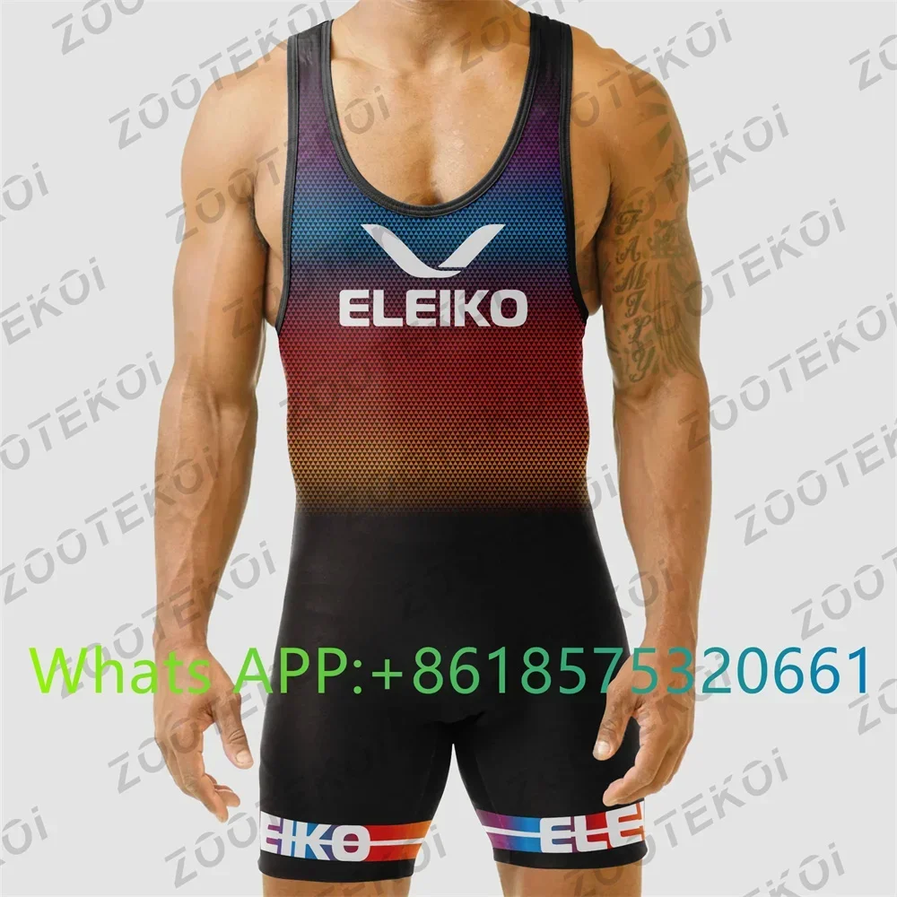2024 Uomini Powerlift Bretelle Tuta Wrestling Canottiere Tuta Tuta Costumi Da Bagno Palestra Sport Fitness Abbigliamento Run Speedsuit Collant