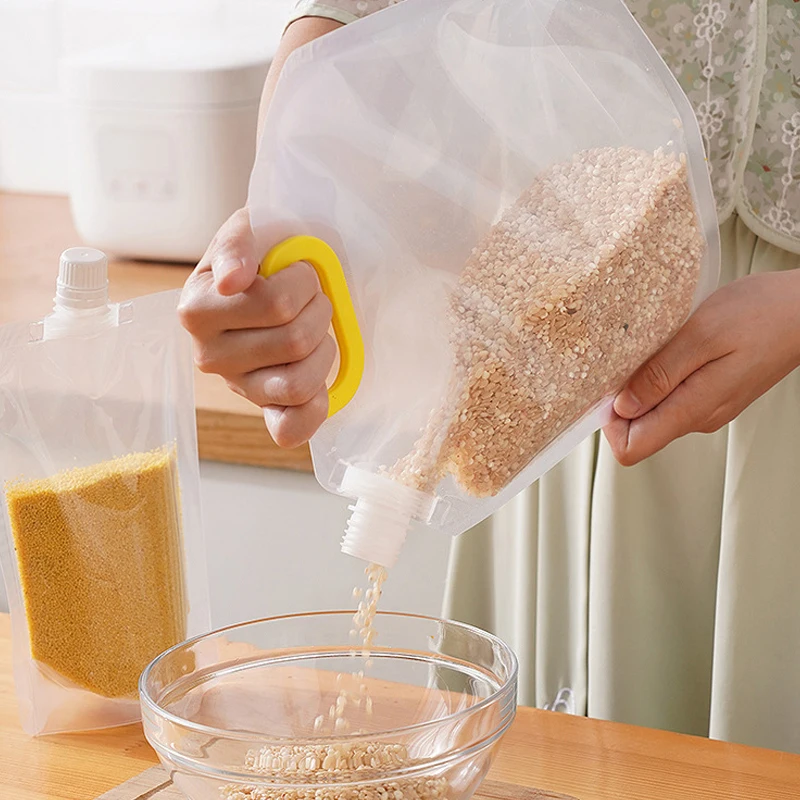 grain storage bag Portable Insect Proof Moisture Proof Fresh Keeping Bag Recyclable Portable Transparent Grain Storage Bags