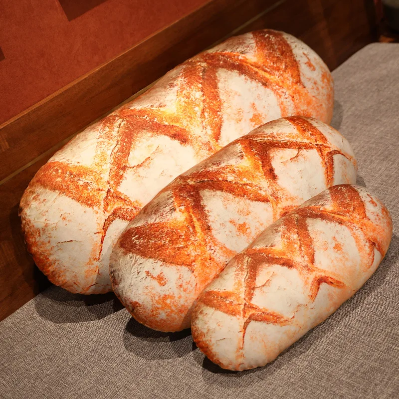 50-100cm Lifelike Bread Plush Pillow Creative Food Plush Toy Funny Fast Food NapThrow Pillow Cushion Home Decor Birthday Gift 6