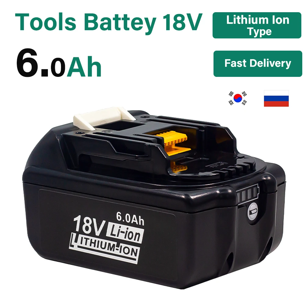 Susteen gebied schaal Battery for Makita 18V 6Ah Li Ion Battery Suitable BL1860 BL1850 BL1860B  LXT400 Batterij Newest 18V Rechargeable Replacement| | - AliExpress