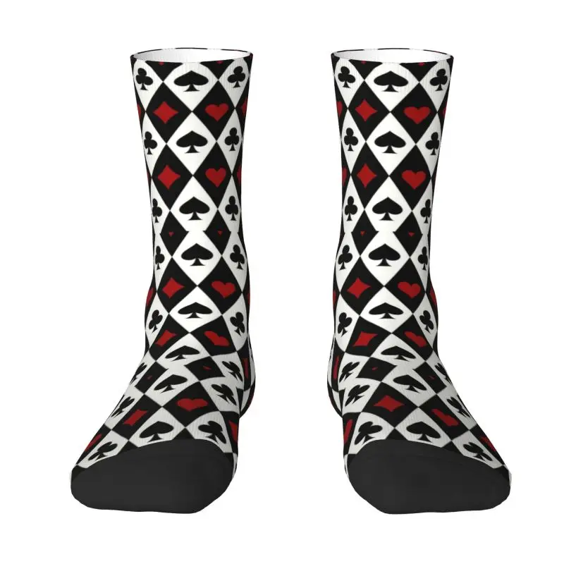 

Cool Poker Men's Crew Socks Unisex Funny Gambling Card Game Spring Summer Autumn Winter Dress Socks