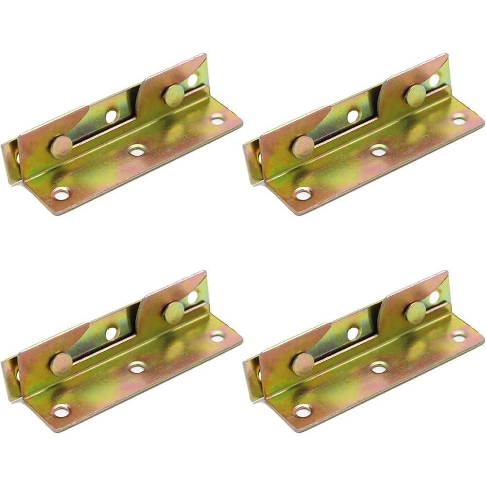Description Picture 2 of item4 Sets Metal Bed Bracket Bed Frame Fixing Connecting Furniture Rail Hook Brackets Hinge Fitting Connector Lock Hardware