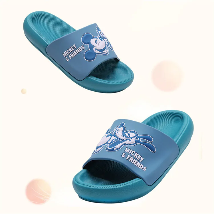 girls leather shoes Disney Mickey mouse Slides Summer Slippers Designer Kids plaform Shoes Baby Boys Shoes Child Flats best leather shoes