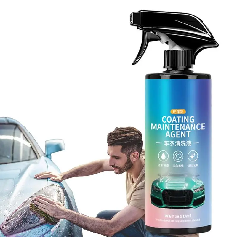 

Car Wash Shampoo 500ml Swift Wipe Sprayable Waterless Car Wash All Car Cleaning Wash Quick Waterless Detailer Spray Car Cleaning