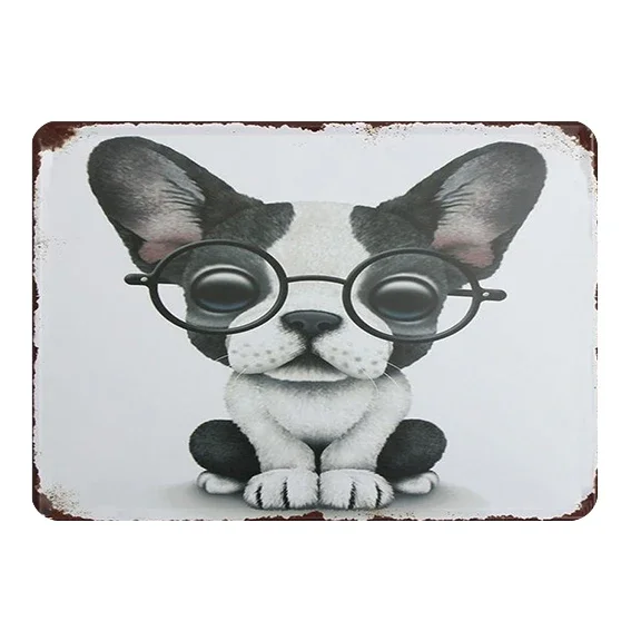 

animal protection dog chihuahua cheap tin sign chrome metal wall art signs custom vintage decor motorcycle garage posters