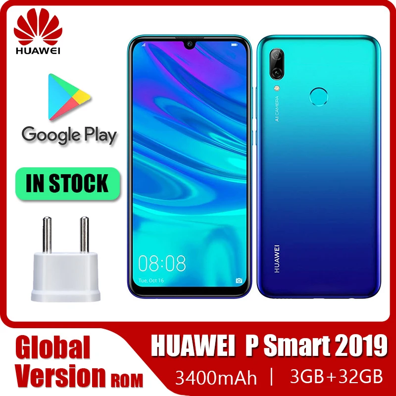 Original Celular Huawei P Smart Plus 2019 Smartphone Android Cellphone Kirin 710 6.21 inches 1080 x 2340 pixels Mobile phone refurbished iphone