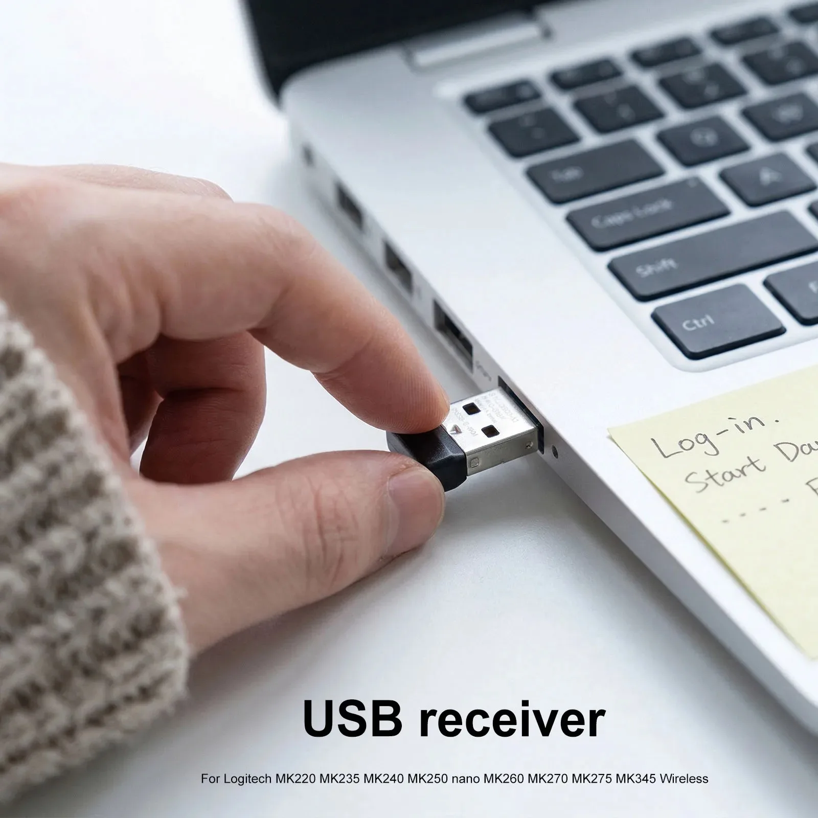 로지텍 MK220 MK235 MK240 MK260 MK270 MK275 MK345 무선 키보드 마우스 콤보 나노 플러그 앤 플레이용 USB 수신기 교체품