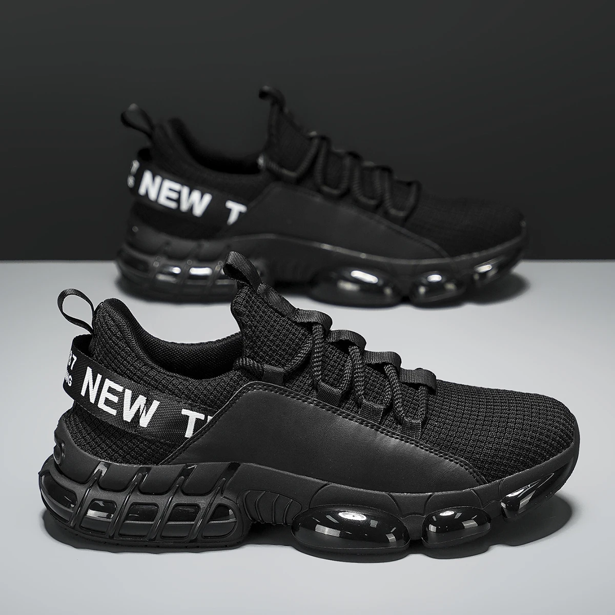 Men's Low-Top Lace-Up Sneakers - Comfortable Round-Toe Student Sneakers, Halloween Shoes, Christmas Shoes, Cool Shoes, Men's Sneakers, Men's Casual Shoes, All-Season Comfortable Casual Shoes, Suitable for Walking, Driving, Fitness