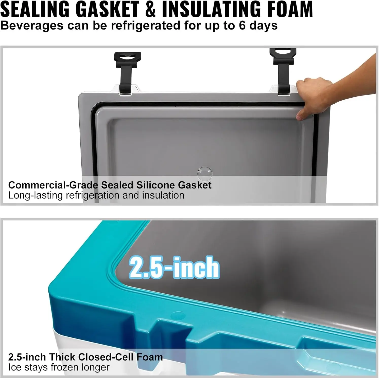 Insulated Portable Rotomolded Hard Cooler