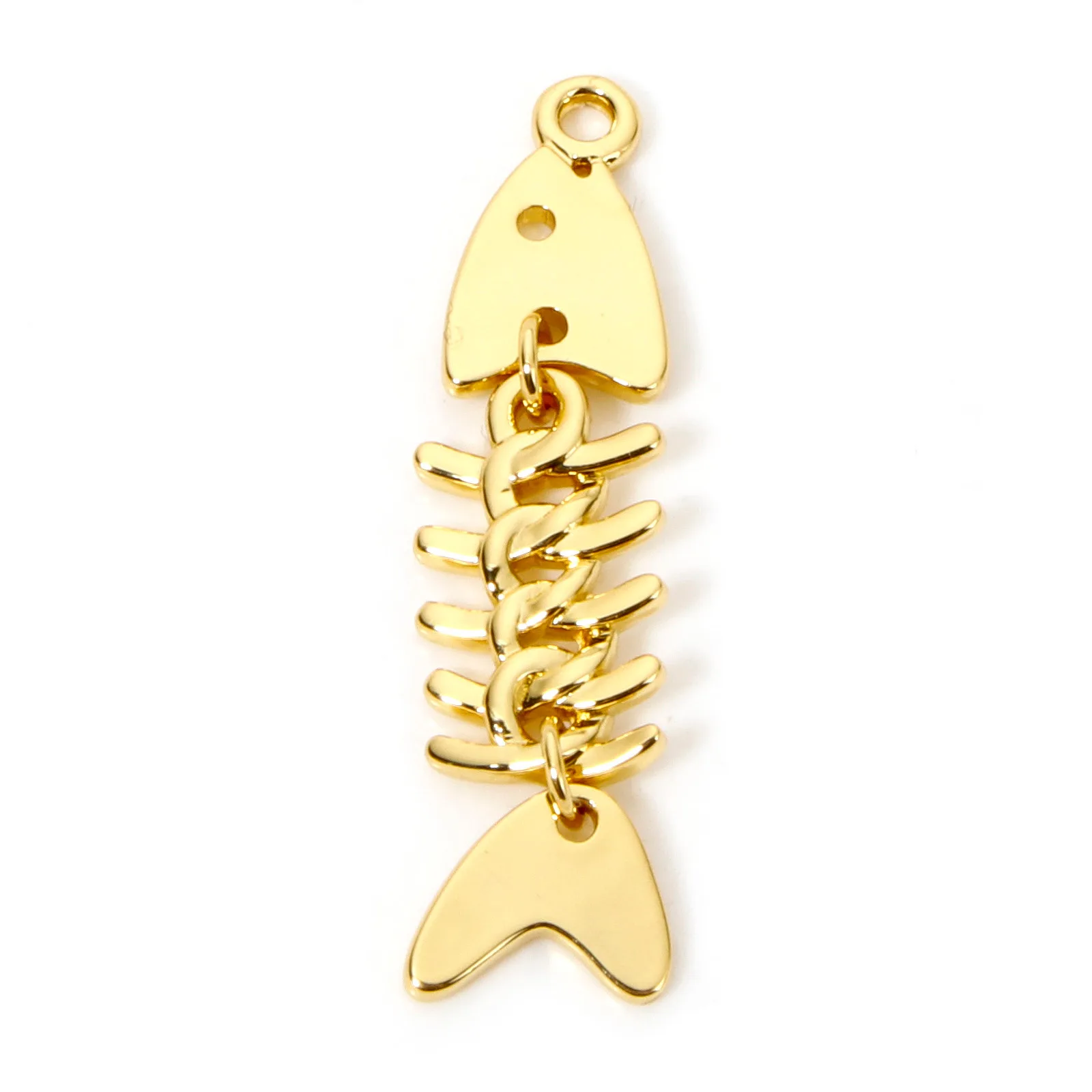 1PC Messing Ozean Charms für Schmuckherstellung 18K echt vergoldet Muschel Schildkröte Wal Oktopus Anhänger Halskette Armband DIY – Detail 14