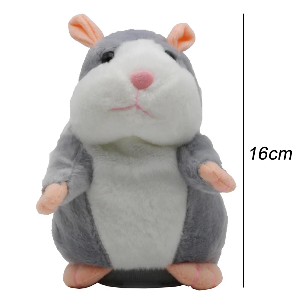 Hamster Plush Doll Mimicry Pet Toy Electronic Voice Changing Talking Walking Record Hamster Stuffed Toy Educational Kids