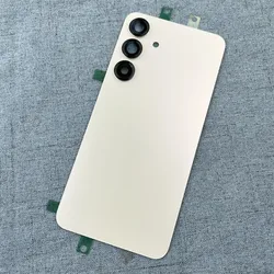 Premium Battery Glass Back Cover with Camera Lens Frame - Enhanced Rear Door Housing Replacement Part (Pink)
