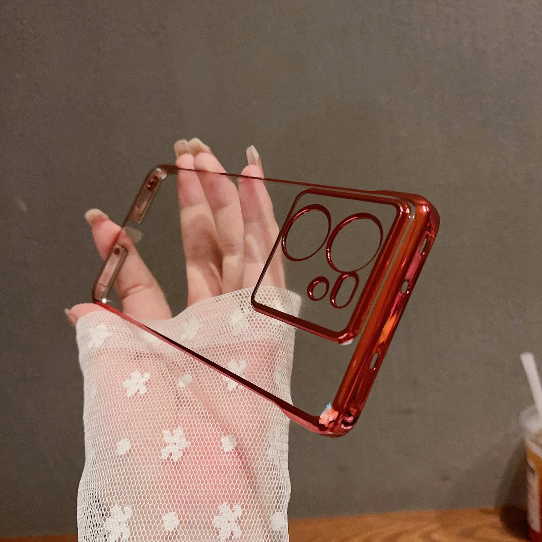 Luxury 6D Plating Clear Ultra-Thin Shockproof Hard Back Transparent Phone Case