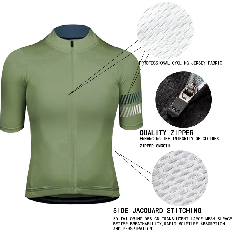 Phtxolue Cycling Jersey Set Men Anti-Loss Zipper Women Cycling Set Clothing Pro Bike Clothes Anti-UV MTB Bicycle Wear Suit Kit 5