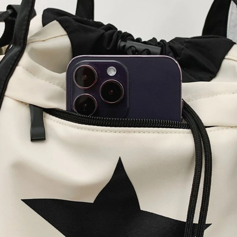 Women Handbag Large Capacity Shoulder Bag Unisex Nylon Crossbody Bag Star Print Messengers Bag Satchels Bag for Daily