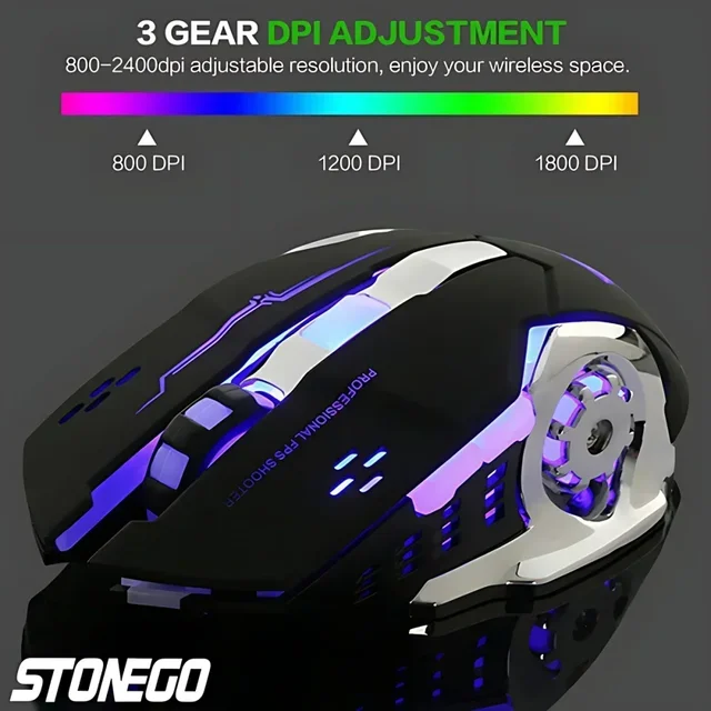 STONEGO LED Wireless Mouse 4