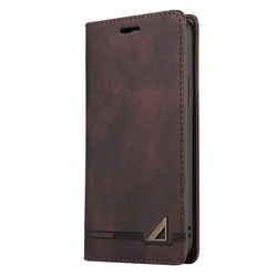 Leather RFID Flip Cover with Anti - Theft Protection - Galaxy A52 A52S 5G (Coffee)
