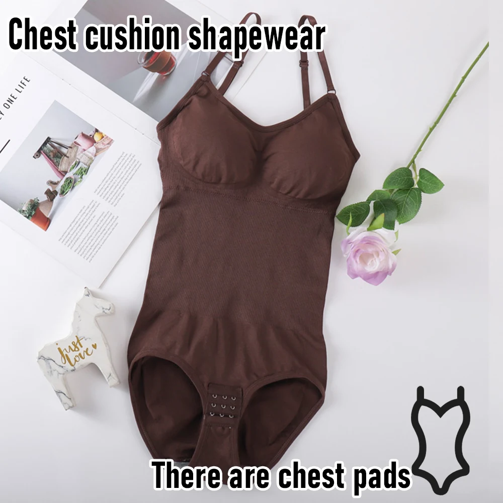 Shapewear Bodysuit For Tummy Control Women Hooks Crotch Body Shaper Stree Jumpsuit With Bras Abdomen Control_voghion.com