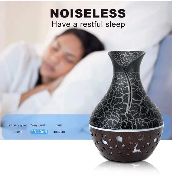 Wood Grain Aroma Diffuser 7 LED Color Humidifier 400ml Capacity Ultrasonic Air Humidifier USB Cool Mist Humidifier for Home 3