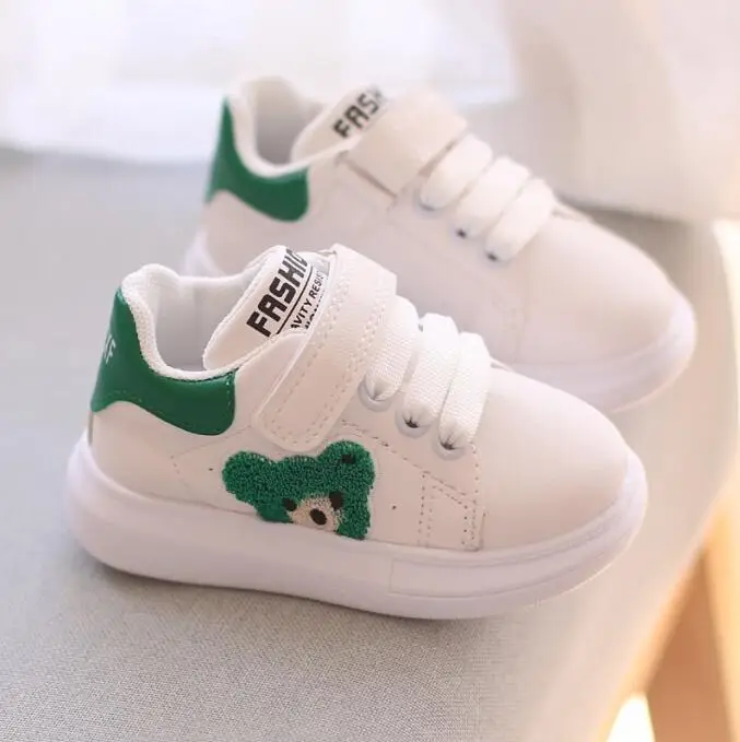 

NEW Baby Shoes Children Leather White Shoes For Girls Kids Sneakers Boys Sport Shoes Flexible Sole Trainers School Running Shoes