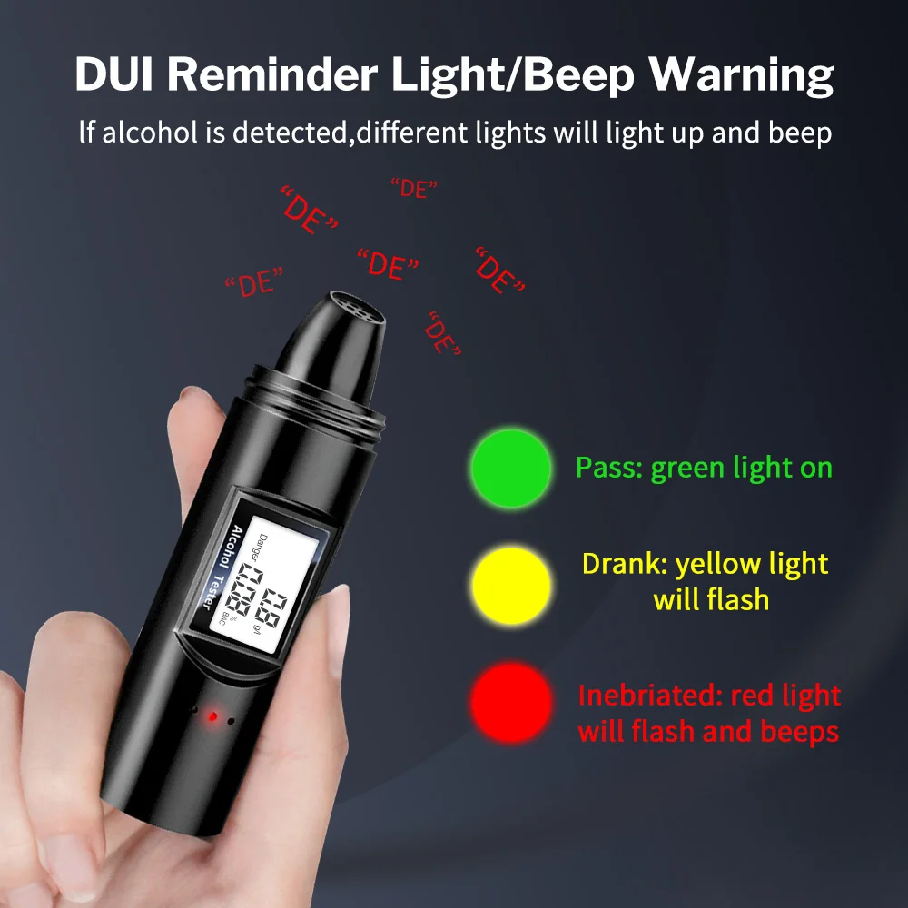 Deelife Alcohol Tester Digital Breathalyzer Accurate Professional Breathalyser Meter Electronic Alcoholimeter Test alcohol tester breath alcohol tester