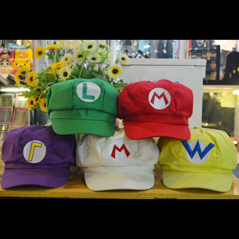 Cosplay Hats Super Luigi Bors Anime Halloween Party Costumes Accessory Kawaii Colorful Christmas Gifts