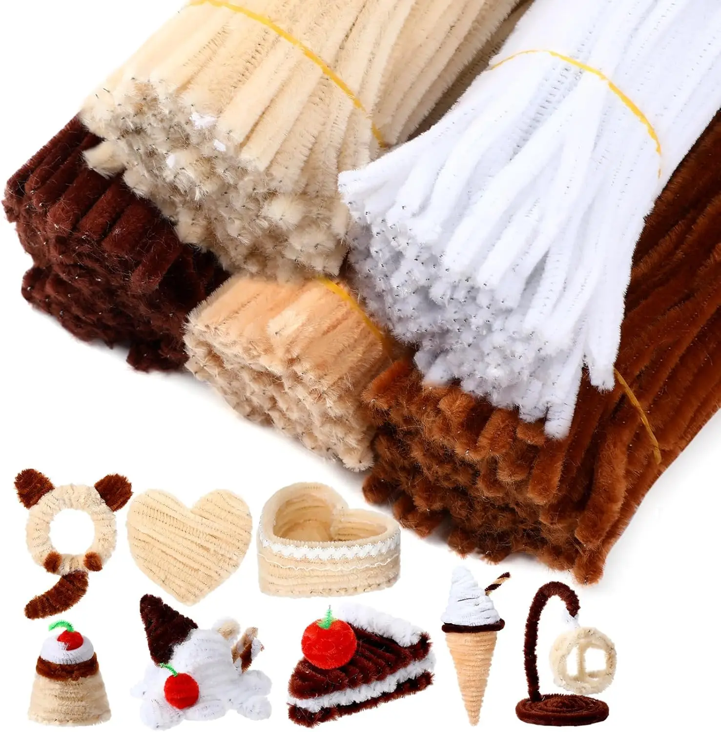 500 Pcs Pipe Cleaners Chenille Stems Pipe Cleaners Craft Bulk Fuzzy Sticks For Creative School Projects DIY Crafts Decorations chenille pipe cleaners chenille craft supplies