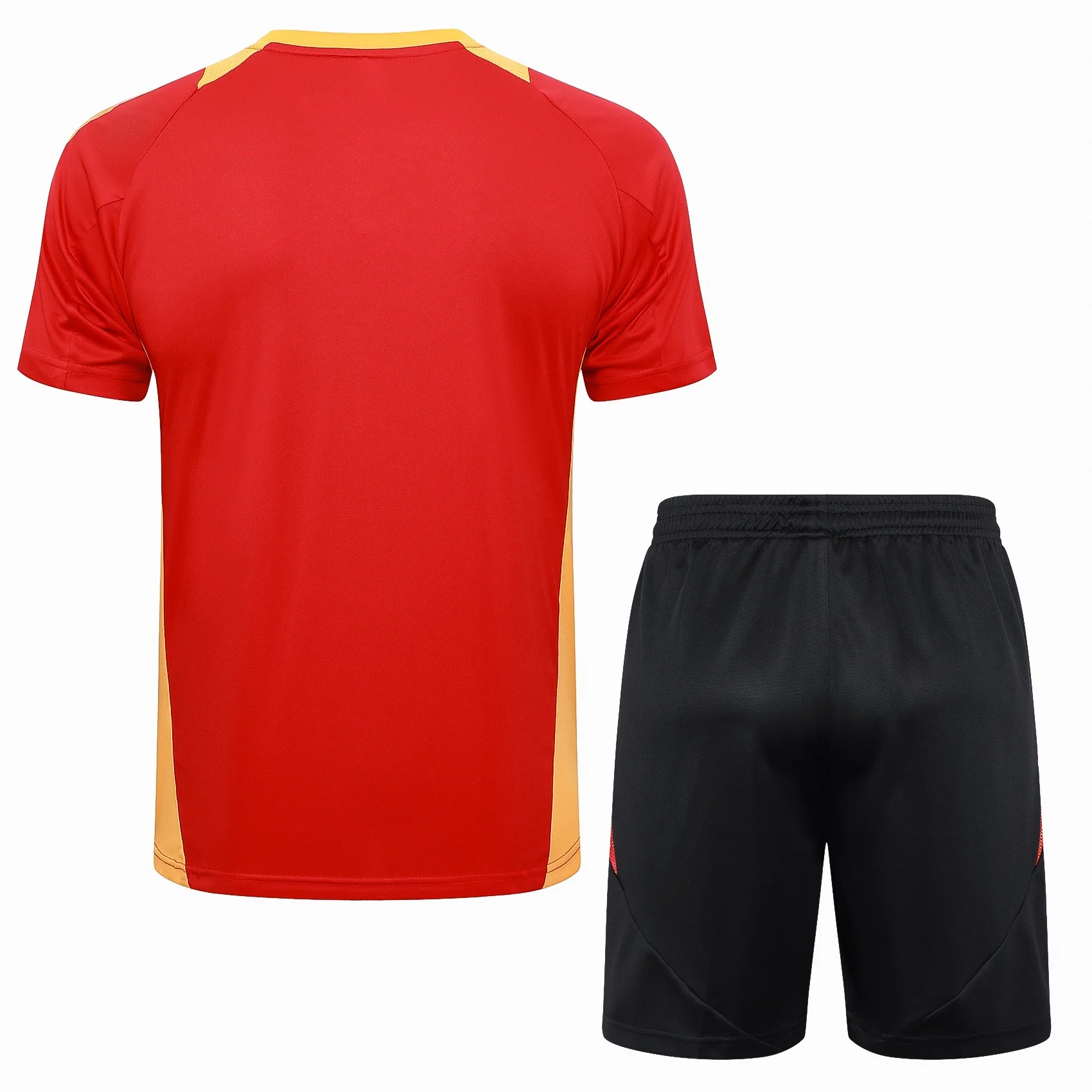 Adidas Soccer Jerseys Men Short-sleeved and Above-the-knee Shorts Quick-Dry Colorful Comfortable Training Suit Red Black
