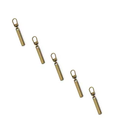 Zipper Slider Puller Repair Kit - Instant Replacement for Broken Buckles - 5 Piece Set for Travel Bags and Suitcases (5pcs Copper C)