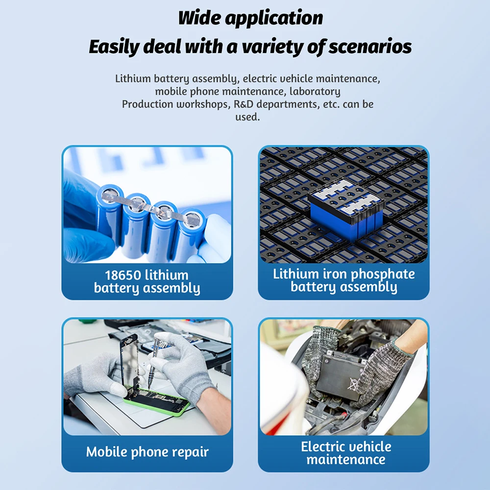 1.3in Color Screen 99 Gears Spot Welder Adjustable Powerful Handheld Digital Spot Welding Machine Auto for 18650 Battery