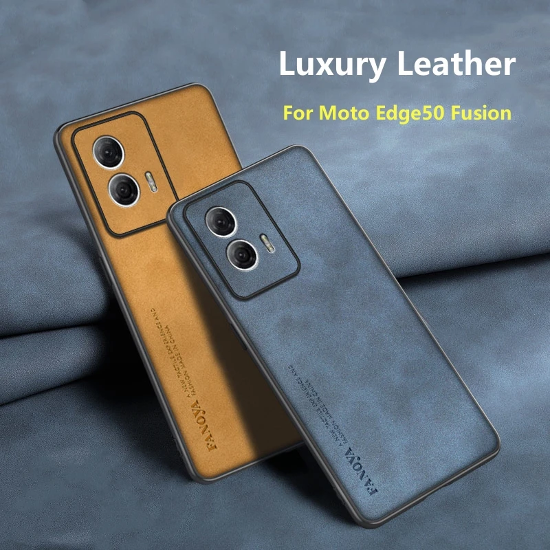 Luxurious Leather Comfort Shockproof Case for Motorola Edge 50 Fusion